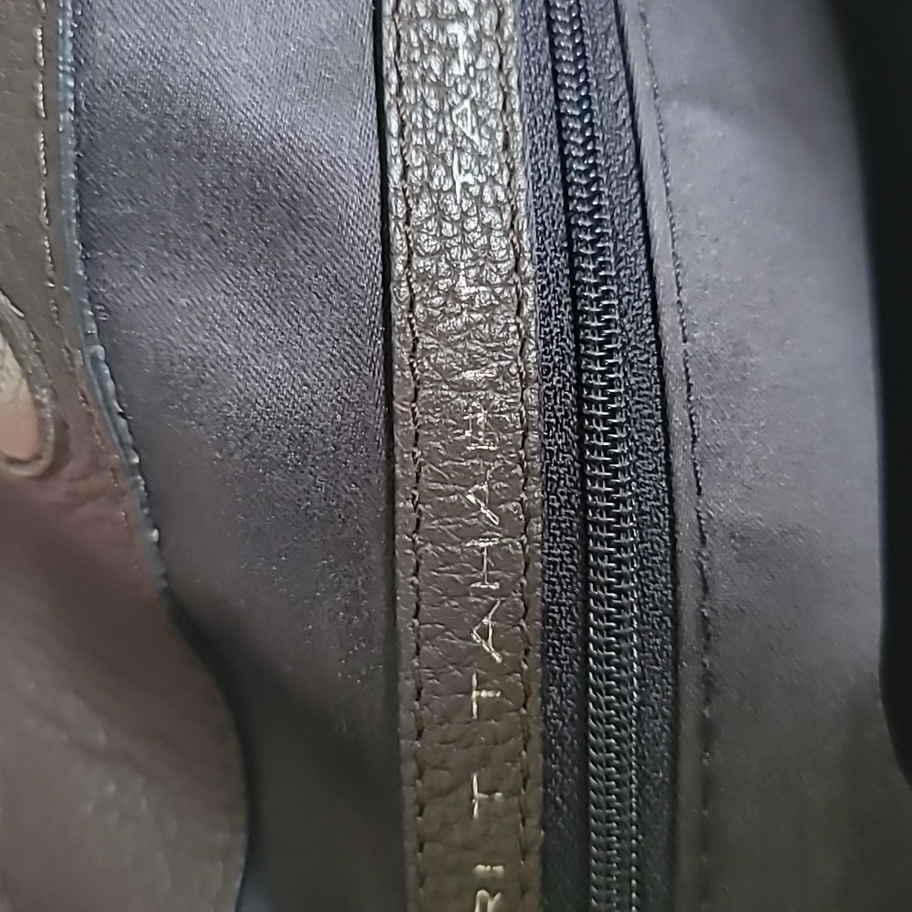 T TAHARI leather snake-skin detailed tote shoulder bag in Dark chocolate - Picture 10 of 10